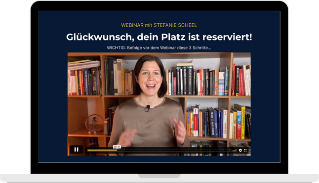 Stefanie Scheel - Dein Webinarplatz ist sicher
